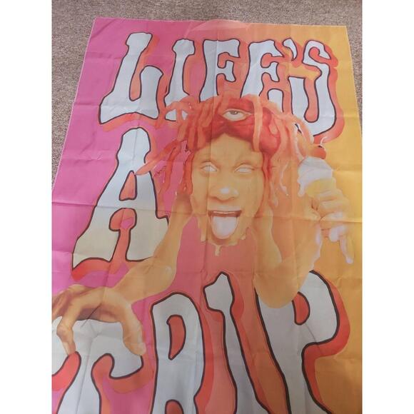 NWT Society6  Red Gradient Pink Orange Tapestry 40 X 62 - Picture 2 of 5